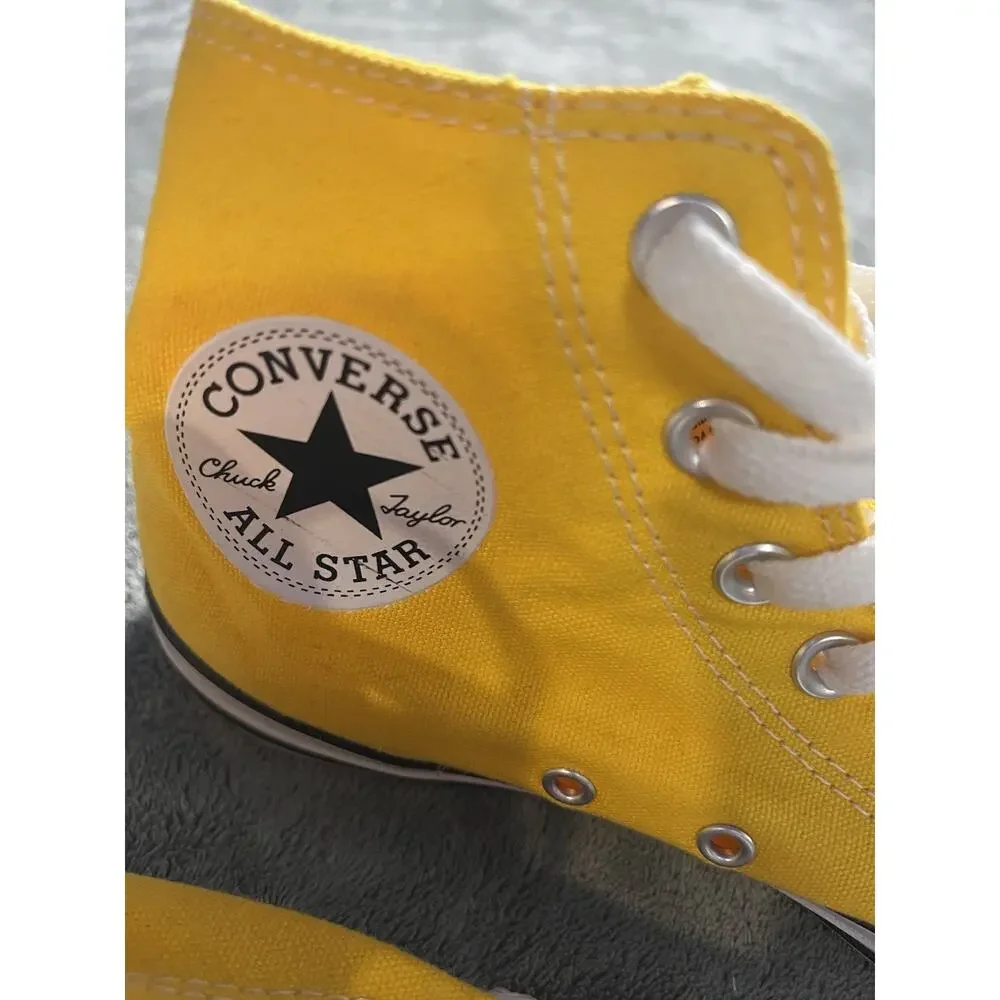 RARE Converse Chuck Taylor All Star Smiley High Top Yellow M6 W8 167070F